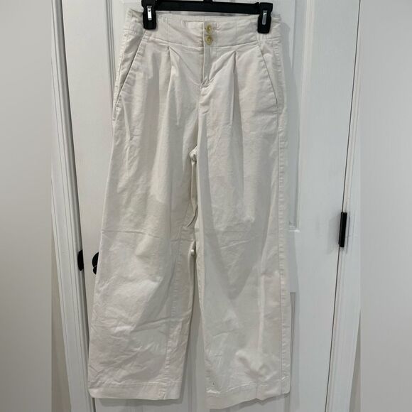 a new day Pants - A New Day 98% Cotton Blend Stretch White Straight Leg Pants Women’s Size 2